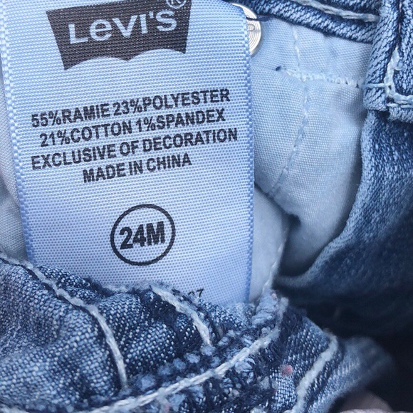Levis Baby Girl 24 Months Jeans Adjustable Waist - Picture 6 of 6